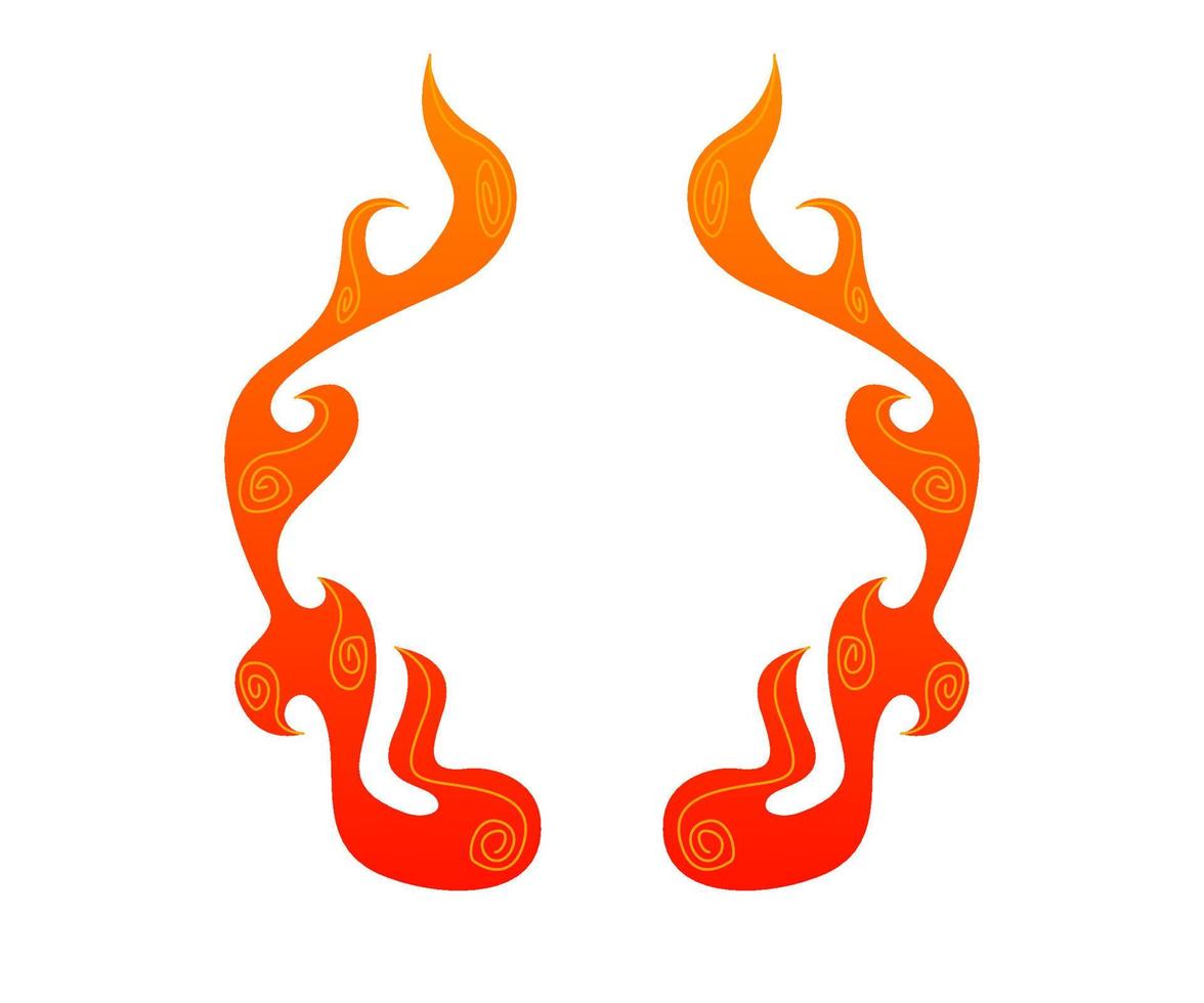 illustration eines brennenden feuers, einer flamme, eines feuerrahmens, einer vektordatei vektor
