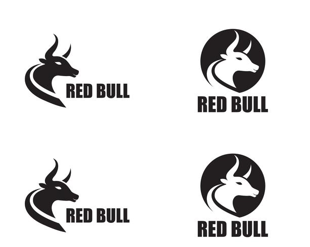 Bull hornlogotyp och symbolmallikoner vektor