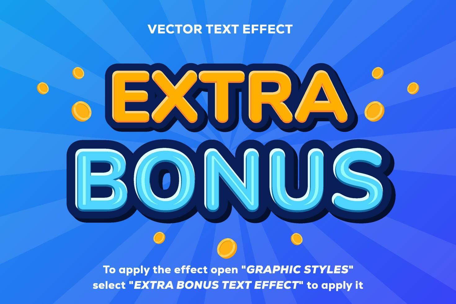 extra bonus vektor texteffekt fullt redigerbar