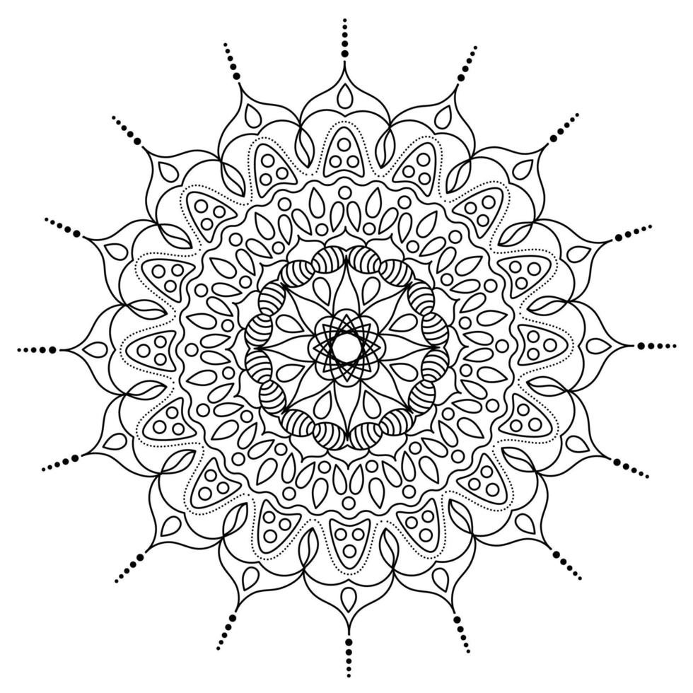 Mandala, Doodle-Malbuchseite vektor