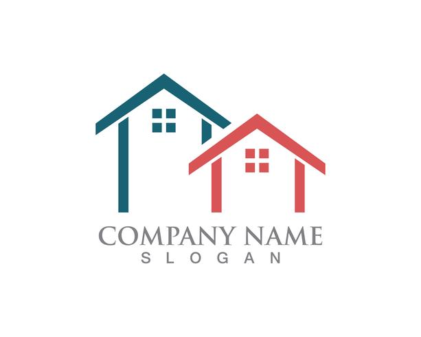 Simple House Home Real Estate Logo Ikoner vektor