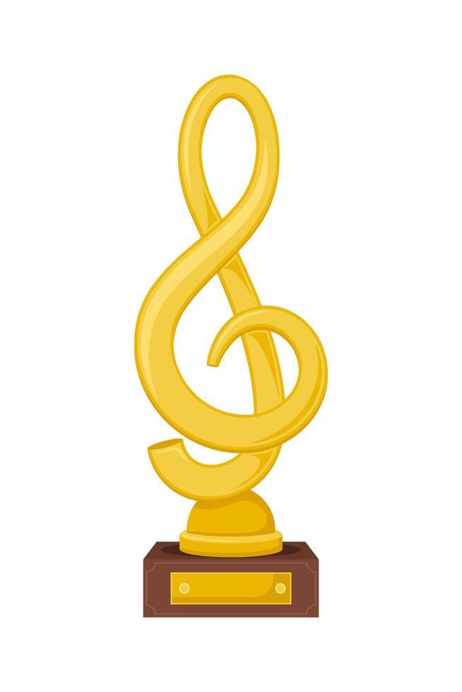 Trophäenpreis für Musiknoten vektor