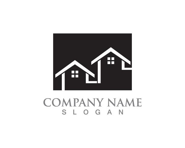 Simple House Home Real Estate Logo Ikoner vektor