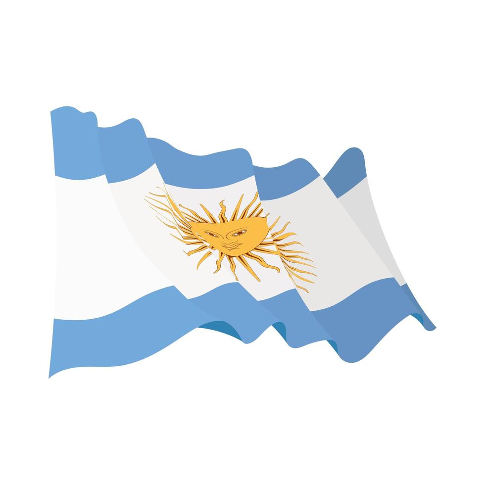 Argentinas flagga vajar vektor