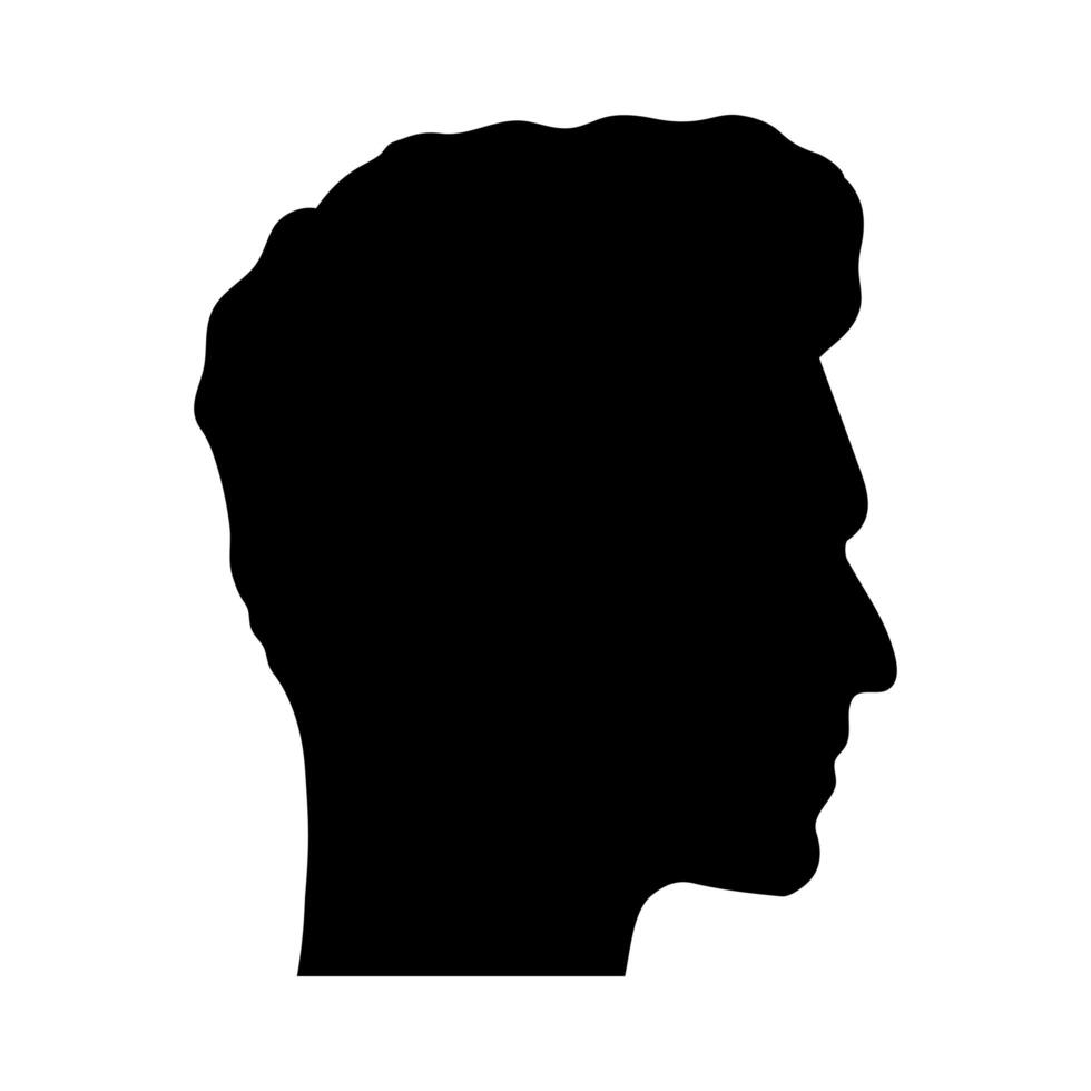 Kopf Mann Profil Silhouette vektor