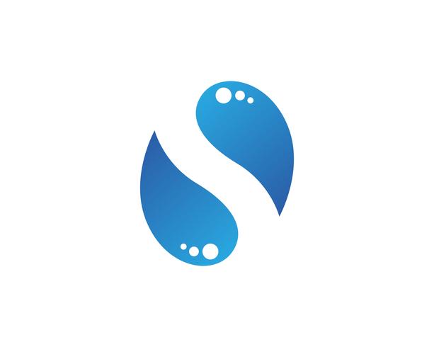 Vattenvågssymbol och ikon Logo Mall vektor ..