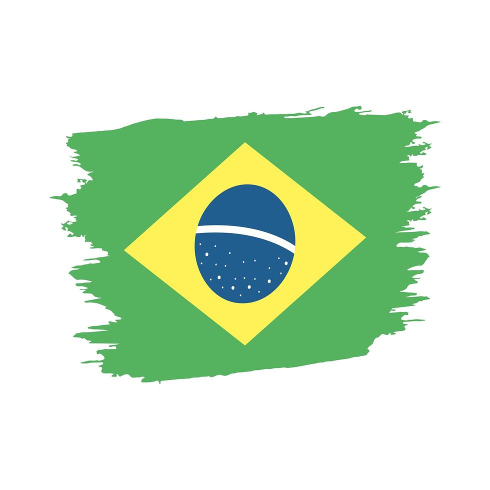 brasilianska flaggan vajande vektor