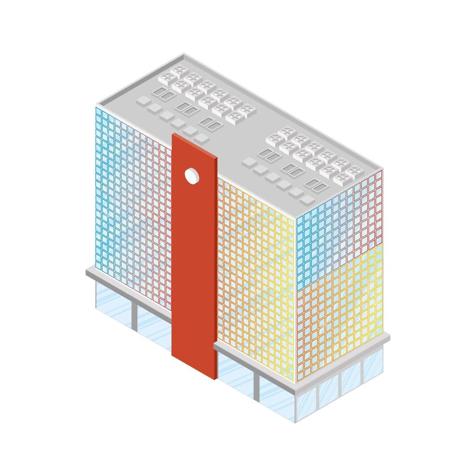 isometrisches großes gebäude vektor