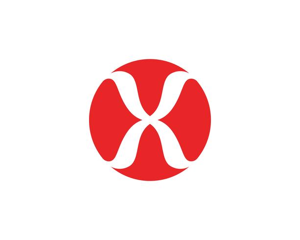 X Letter Logo Mall vektor ikon design