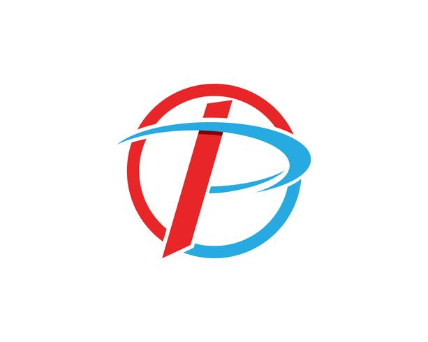 P logo brev Business corporate design vektor