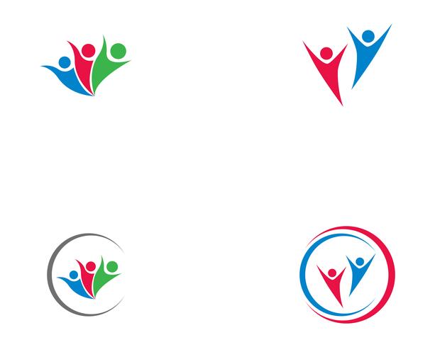 Community vector icon logo och symbol mall