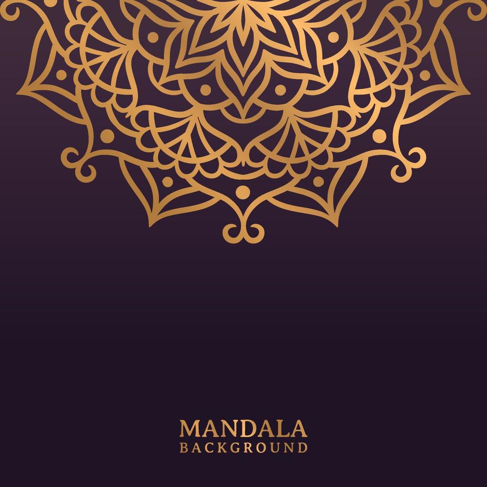 Luxus-Mandala-Hintergrund mit goldener Arabeske vektor