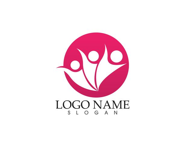 Community vector icon logo och symbol mall