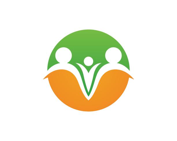 Annahme und Gemeindepflege Logo Vorlage Vektor Icon