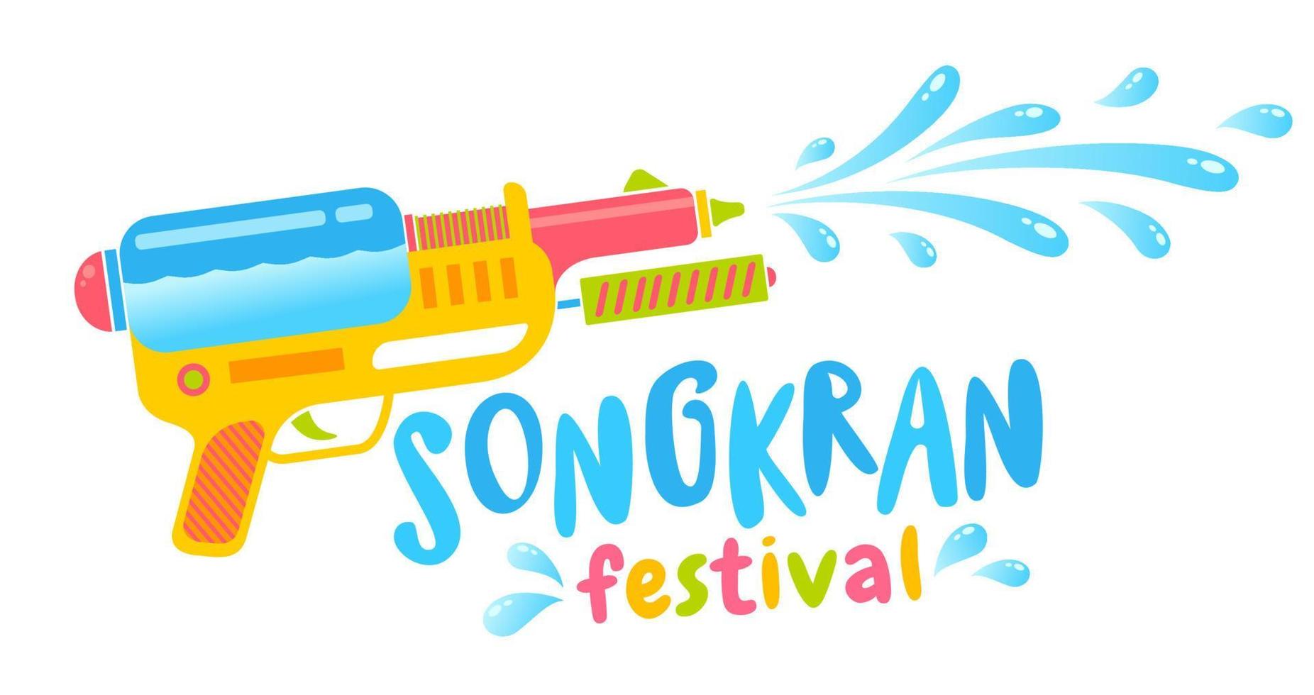 Vektorlogo für das Songkran-Festival in Thailand. vektor