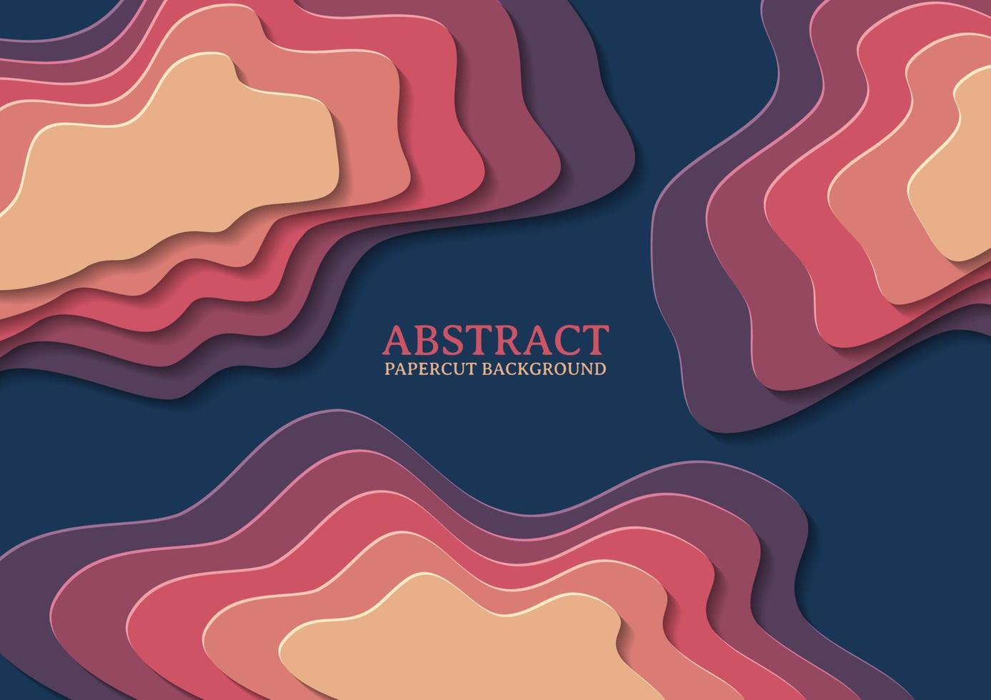 abstrakter Papierschnitt-Designhintergrund mit Überlappungsschicht vektor