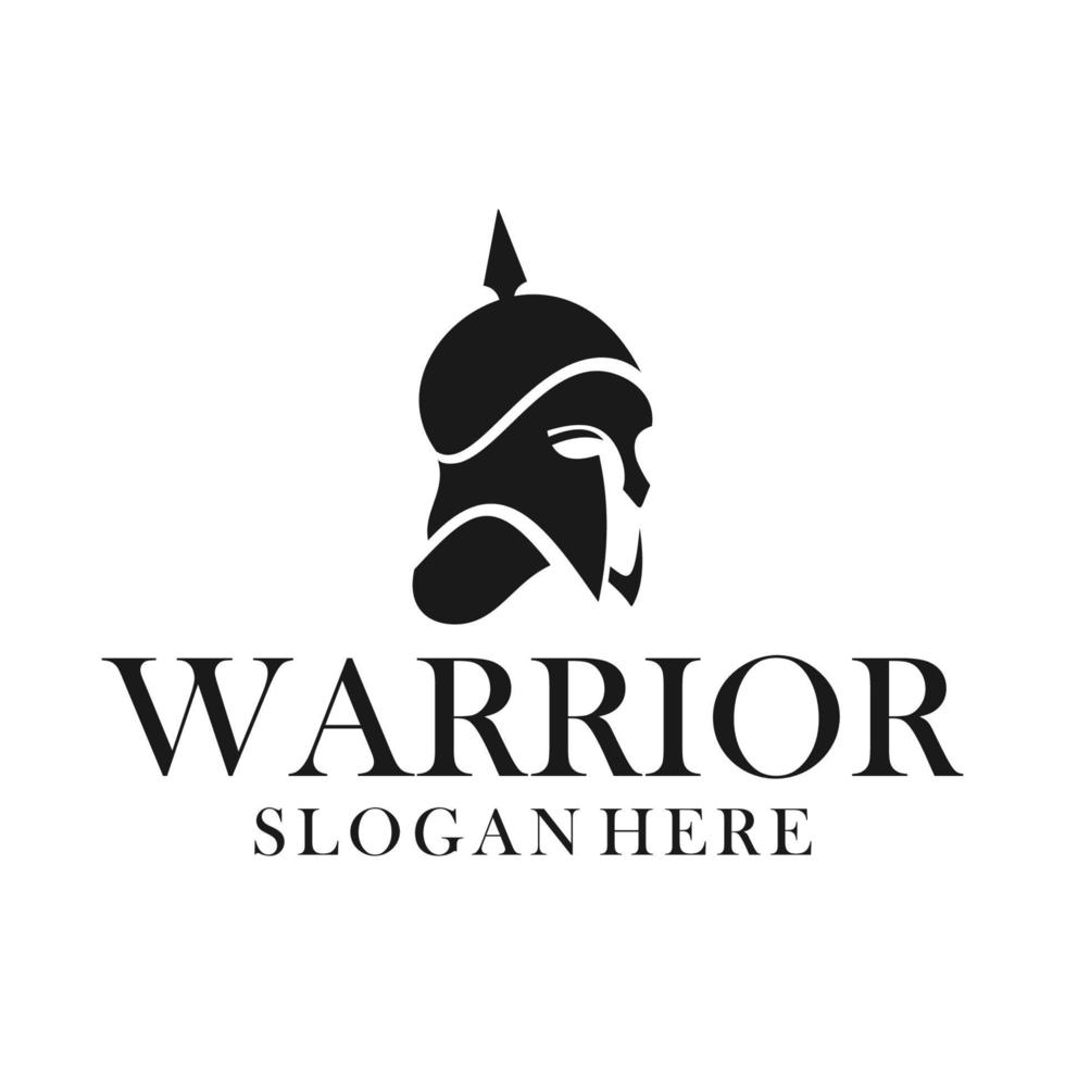 Spartan Helm Gladiator Logo Symbol Designvorlage. Symbol-Vektor-Illustration. vektor