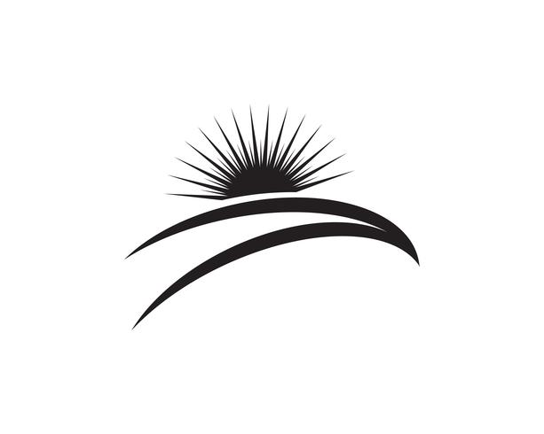 Sun-Logo und Symbolstern-Ikonenweb vektor