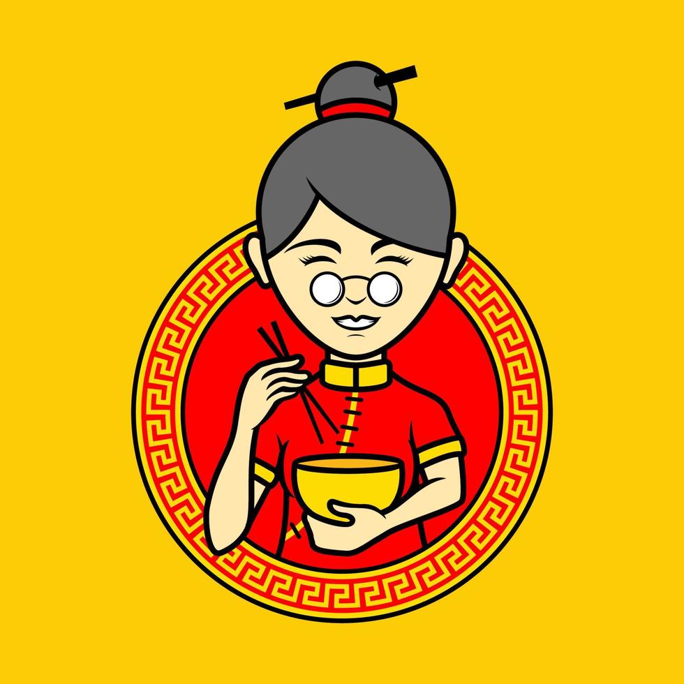 chinesisches essen logo restaurant vektorillustration vektor