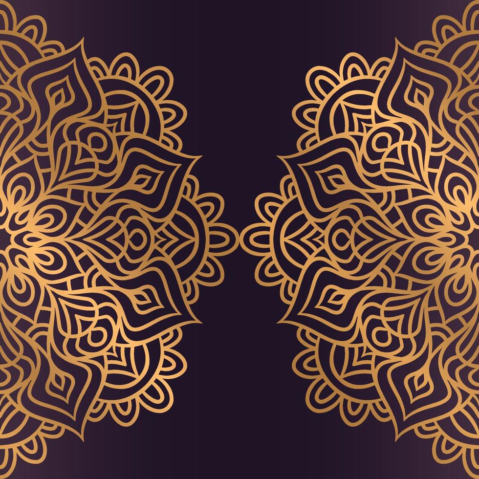 Luxus-Mandala-Hintergrund mit goldener Arabeske vektor