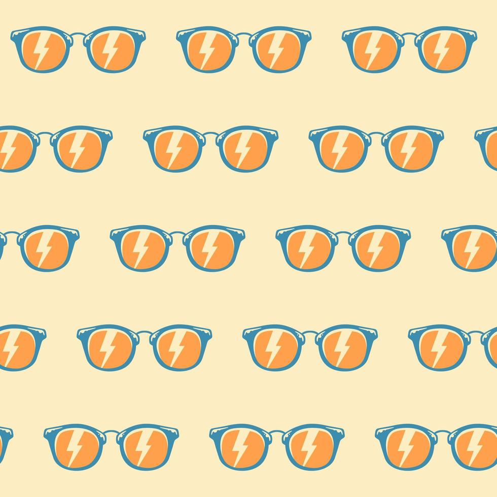 nahtlose Muster Hintergrund Sonnenbrillen mit Farbe vektor