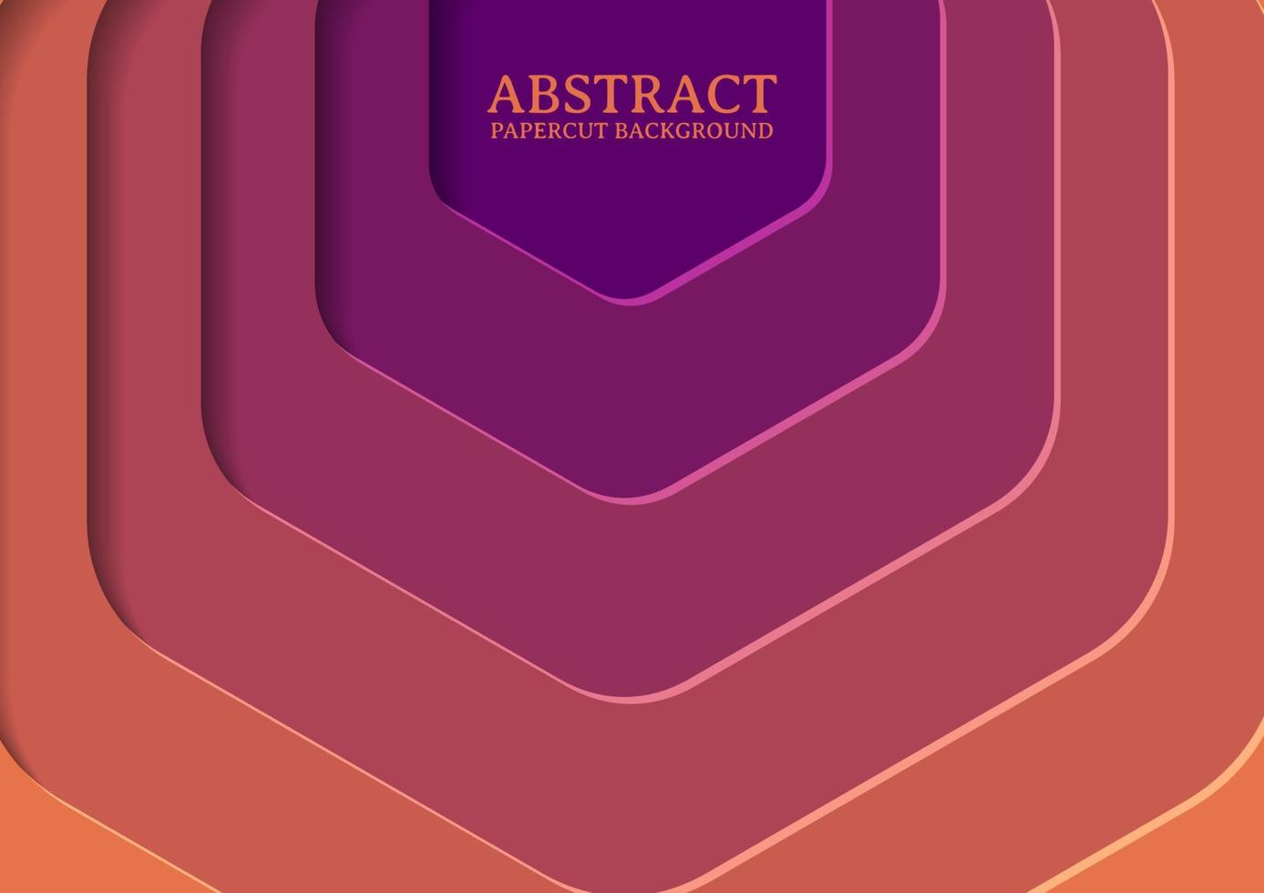 abstrakt hexagon papperssnitt design bakgrund med överlappande lager vektor