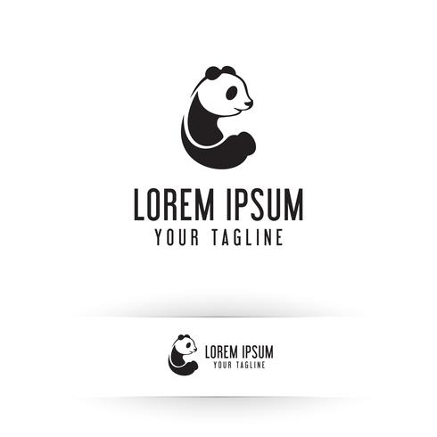 Panda-Logo. Tier-Logo-Design-Konzept-Vorlage vektor