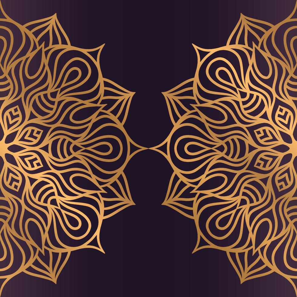 Luxus-Mandala-Hintergrund mit goldener Arabeske vektor