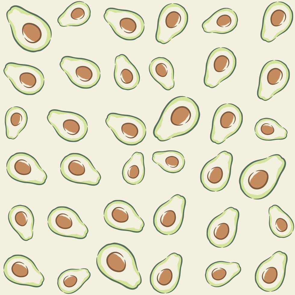 vektor seamless mönster med avokado