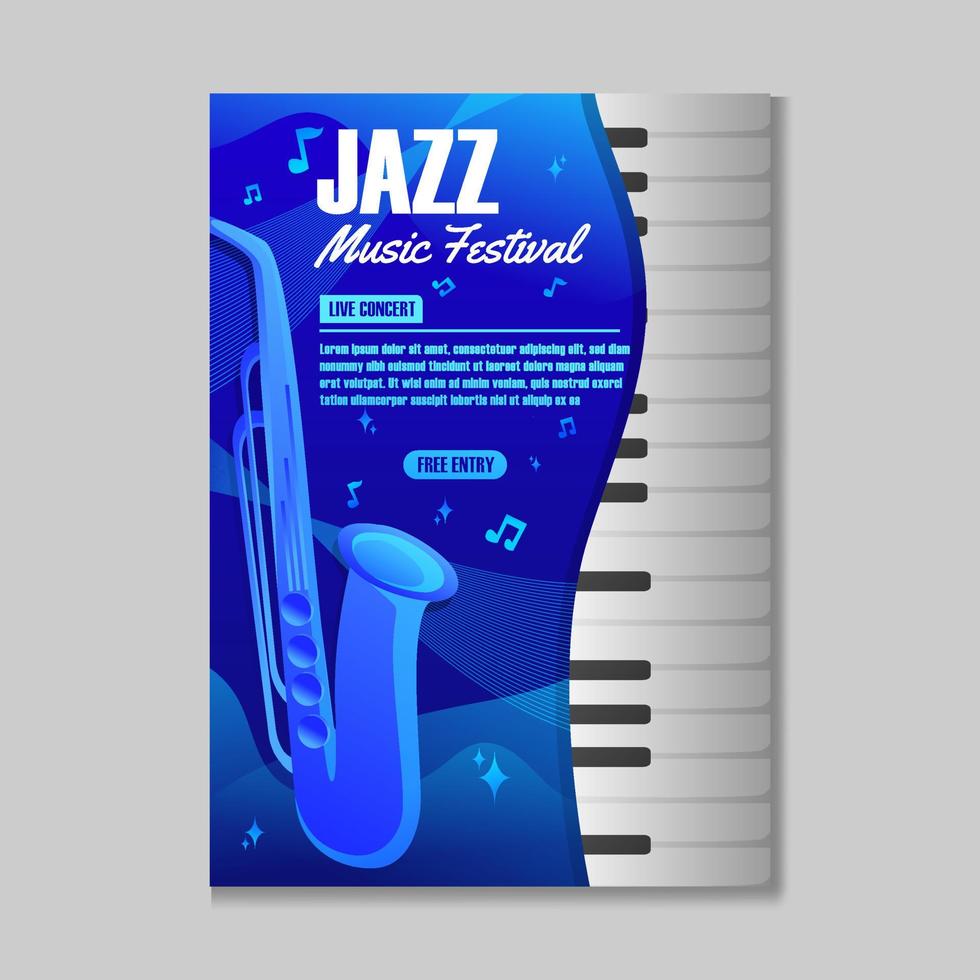 musik jazz affisch vektor