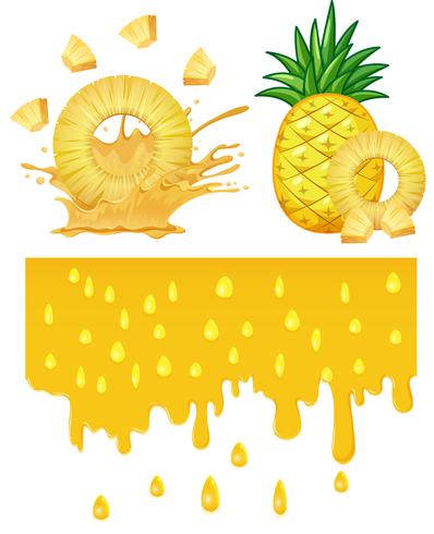 Eine Ananas auf weißem Hintergrund vektor