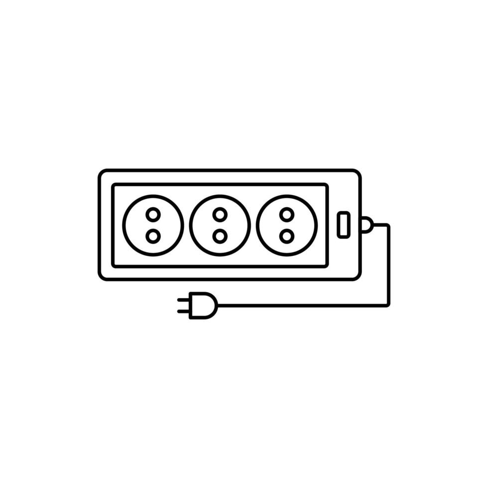 Symbol für elektrische Mehrfachsteckdose vektor