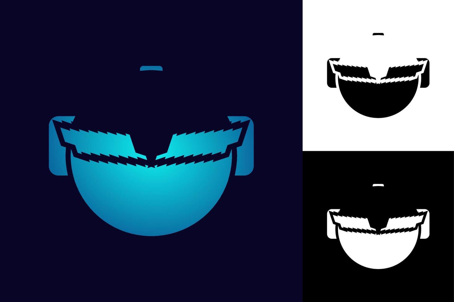 vr virtual reality-logotyp vektor