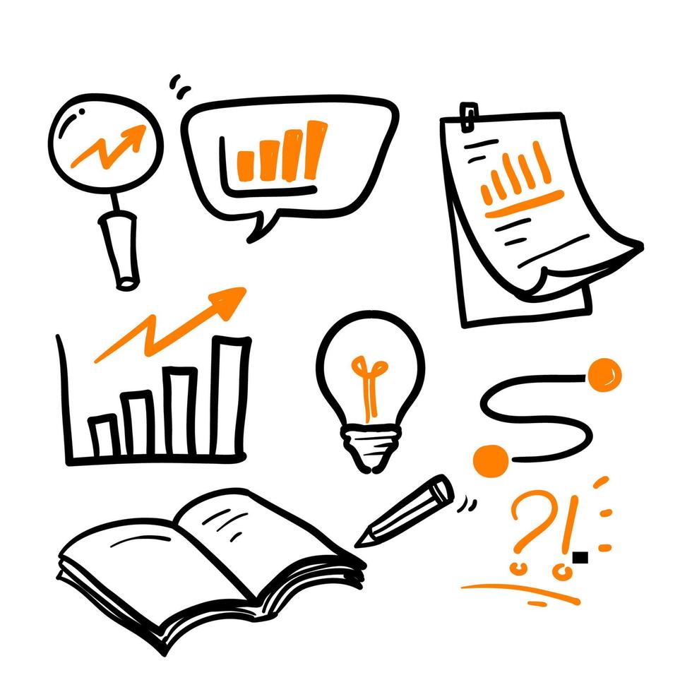 handgezeichnetes diagramm, glühbirne, analyse, technische dokumentationsillustrationsikone einzeln im gekritzelstil vektor