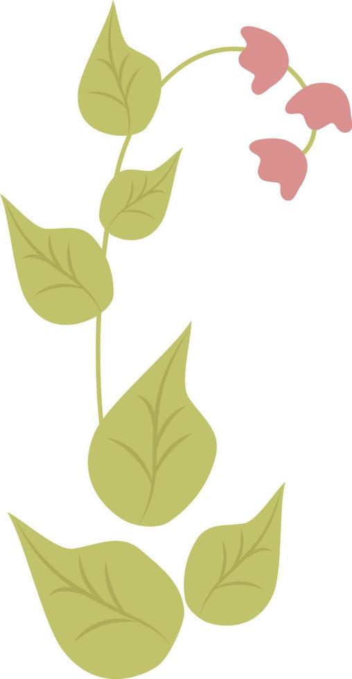 gren med blomma. vektor illustration. botanisk växtdekoration för design och dekor