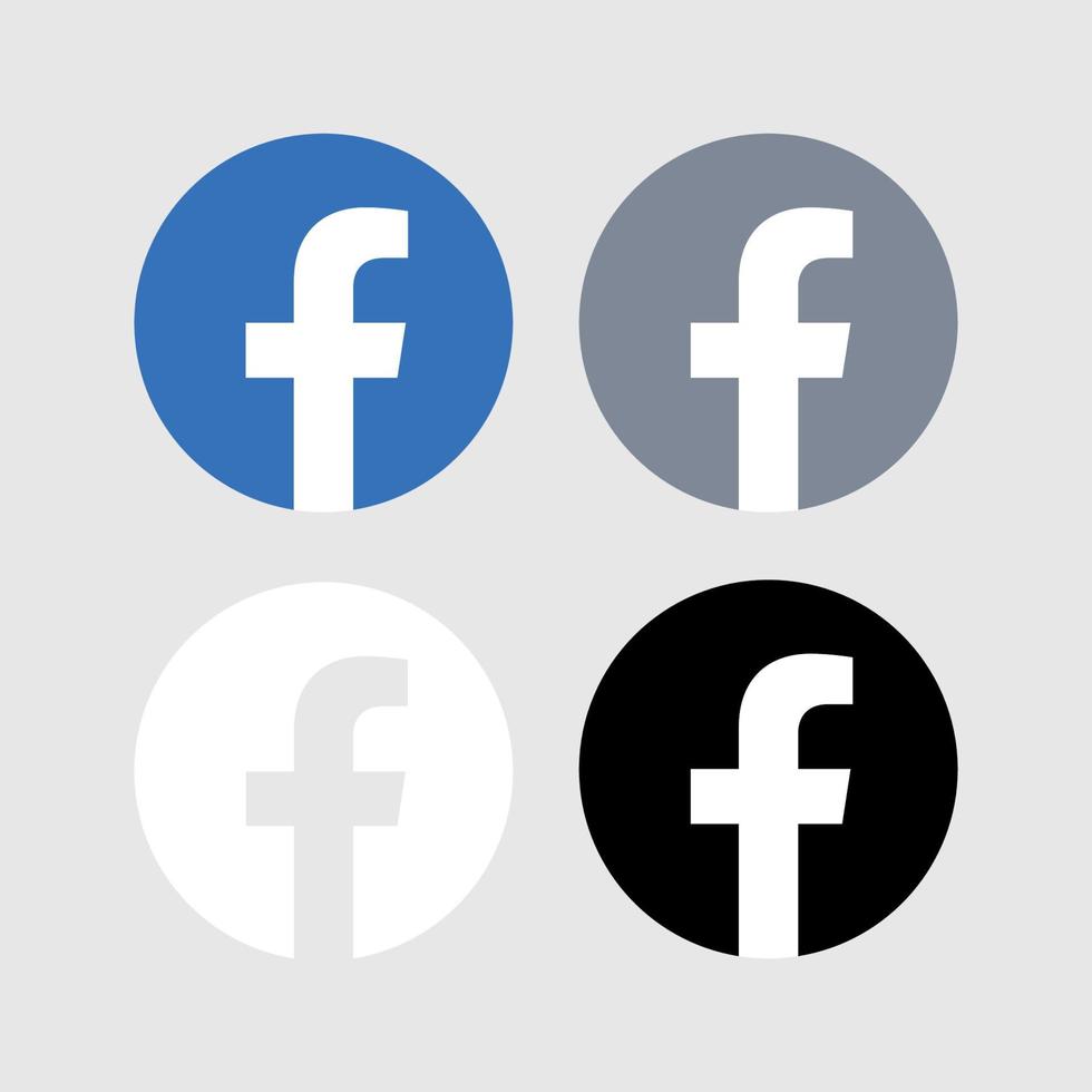 Facebook-Logo auf transparentem Hintergrund vektor