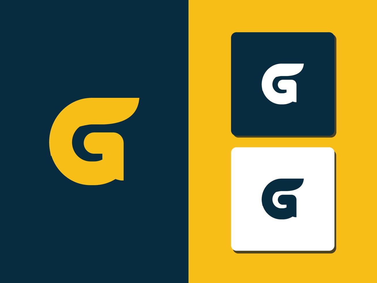 buchstabe g logo konzept pro vektor