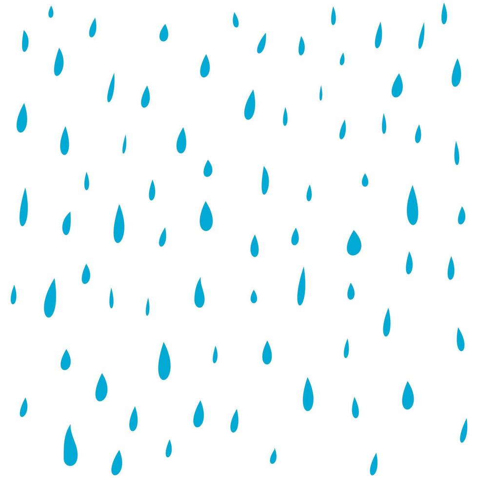 hand gezeichnetes regenwassertröpfchenmuster. vektorillustration. vektor