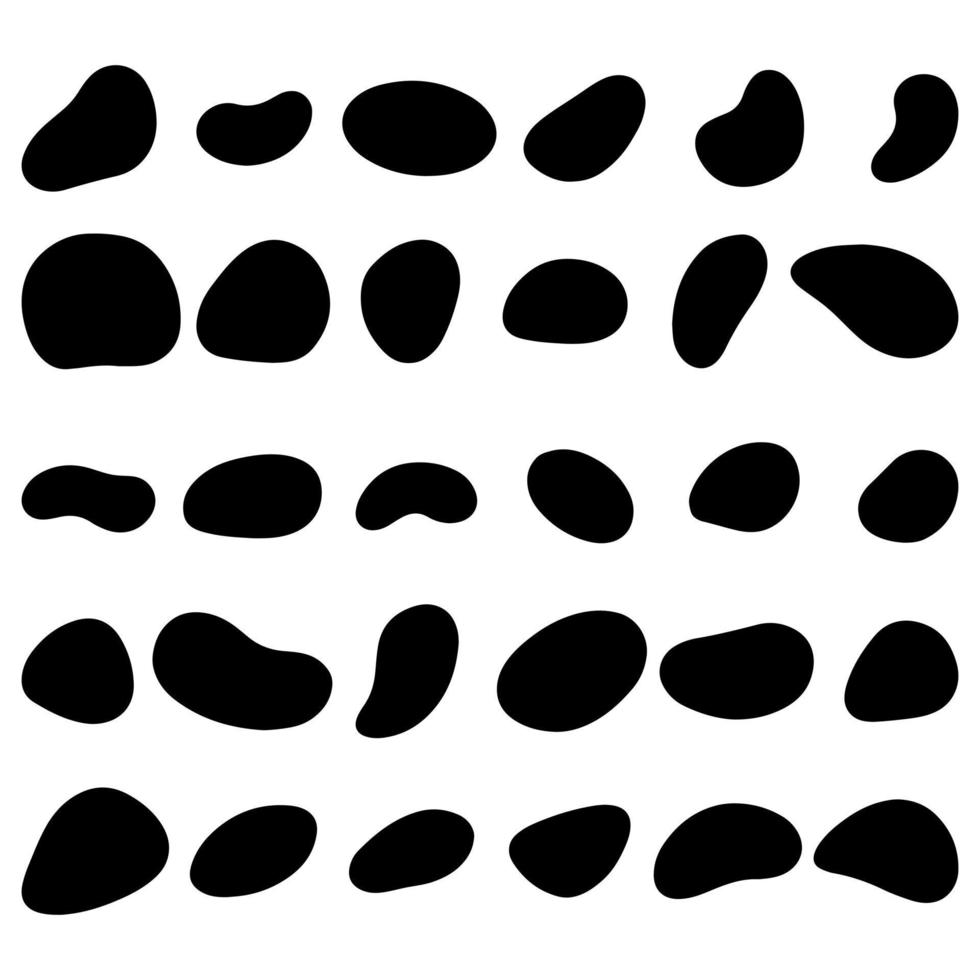 zufälliger Fleck, Tintenklecks. organischer Fleck, Fleck. Random Blob organisches geometrisches rundes Muster isoliert auf weißem Hintergrund. Vektor-Illustration. vektor