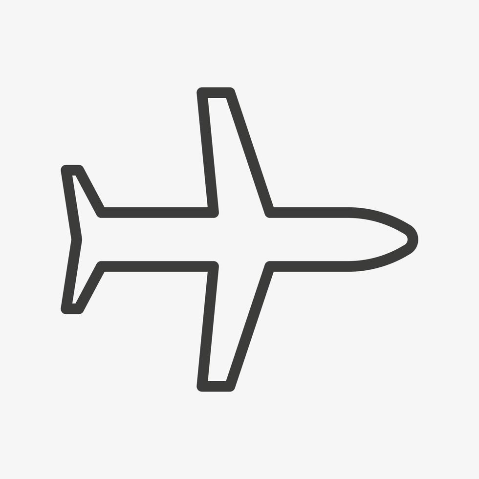 flygplan disposition vektor ikon isolerad på vit bakgrund