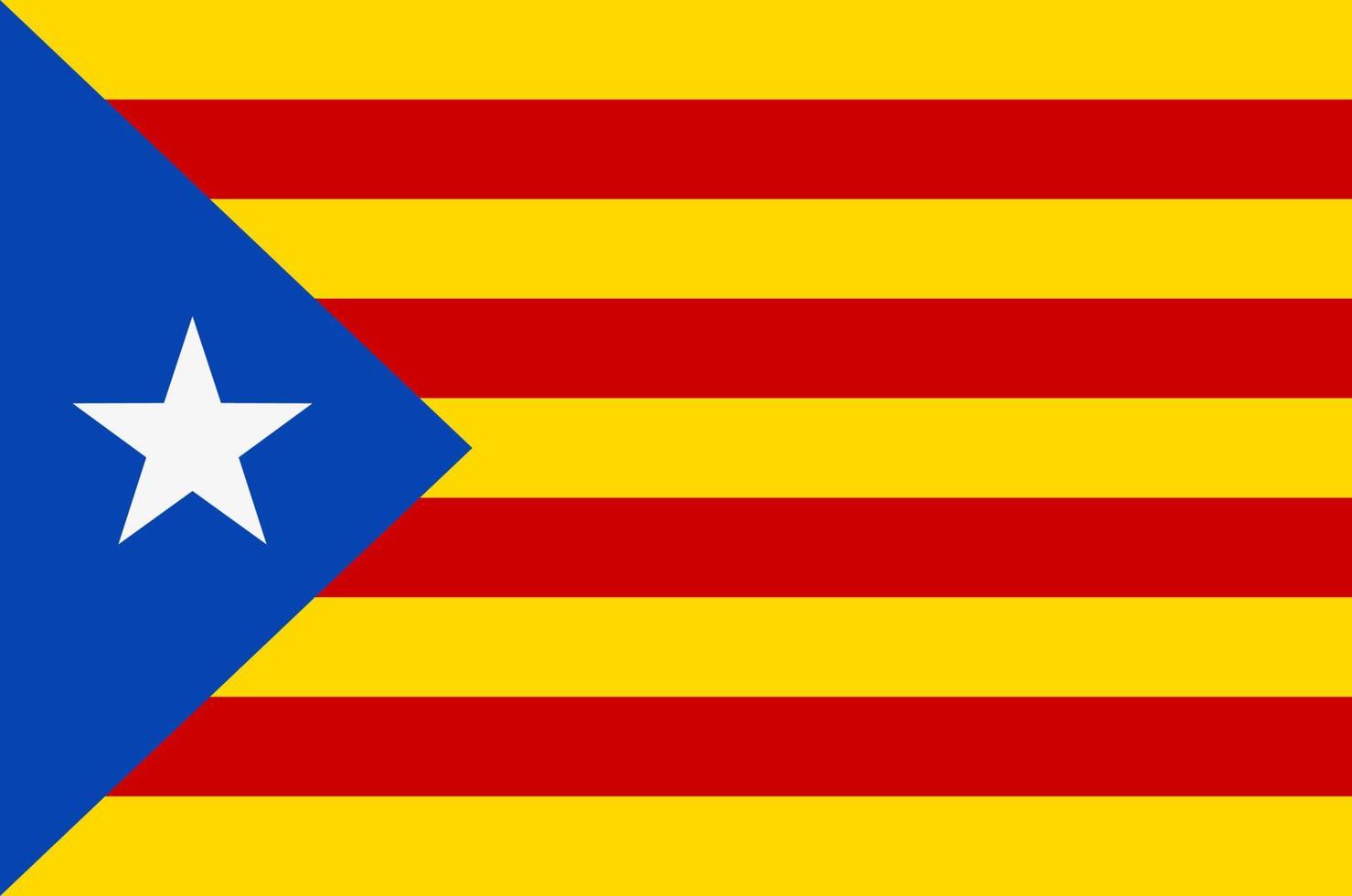 Katalonien vektor flagga. autonomt område i spanien