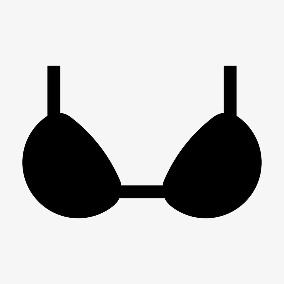 bh-ikonen. kvinnliga underkläder tecken. bikini vektorillustration isolerad på vit bakgrund vektor