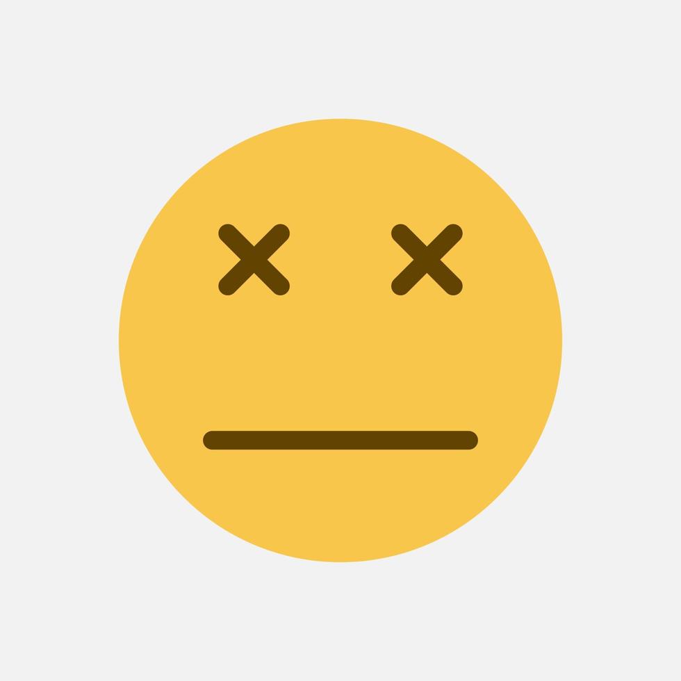tote Emoji-Vektorillustration lokalisiert auf weißem Hintergrund vektor