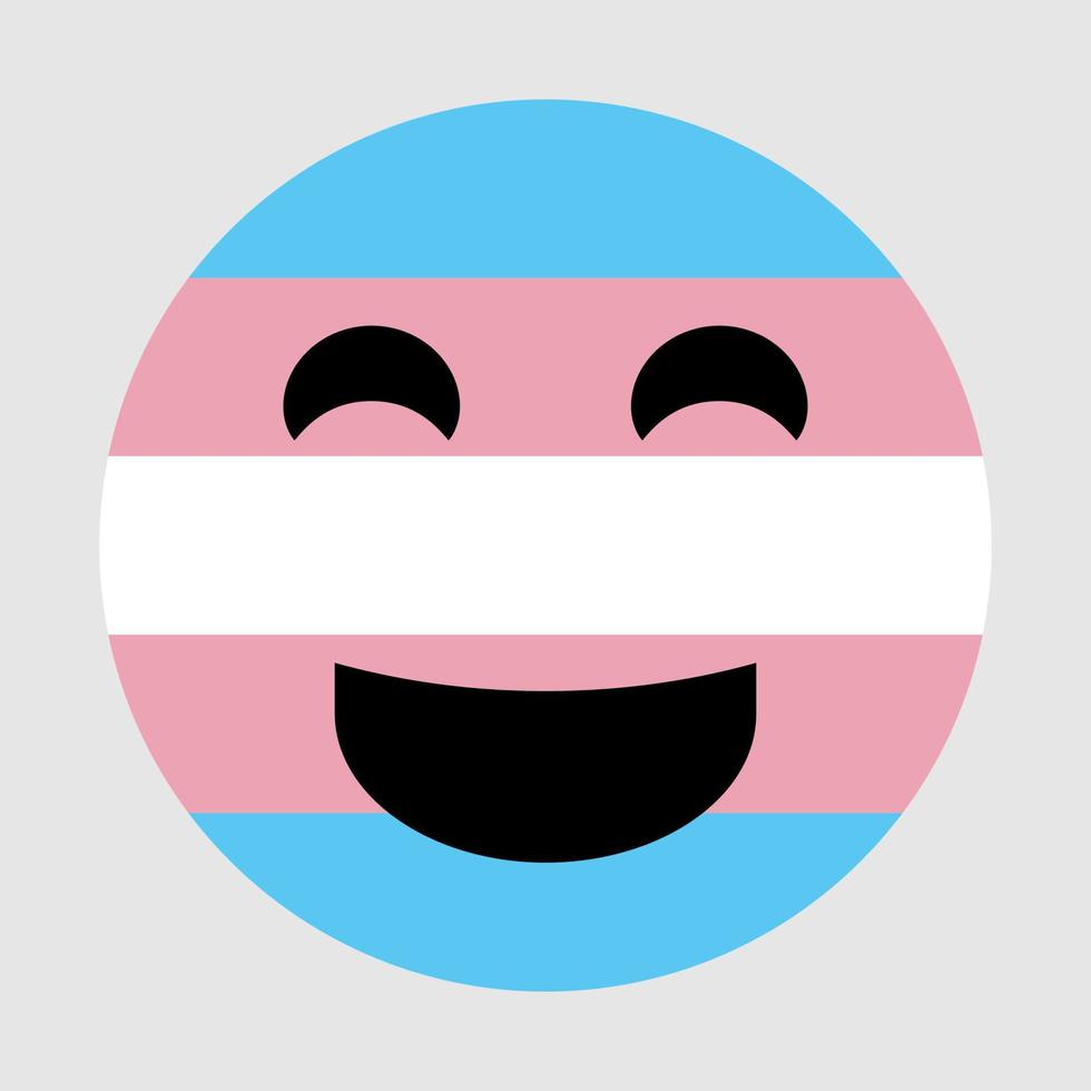 Transgender-Emoji-Vektorillustration isoliert auf weißem Hintergrund vektor