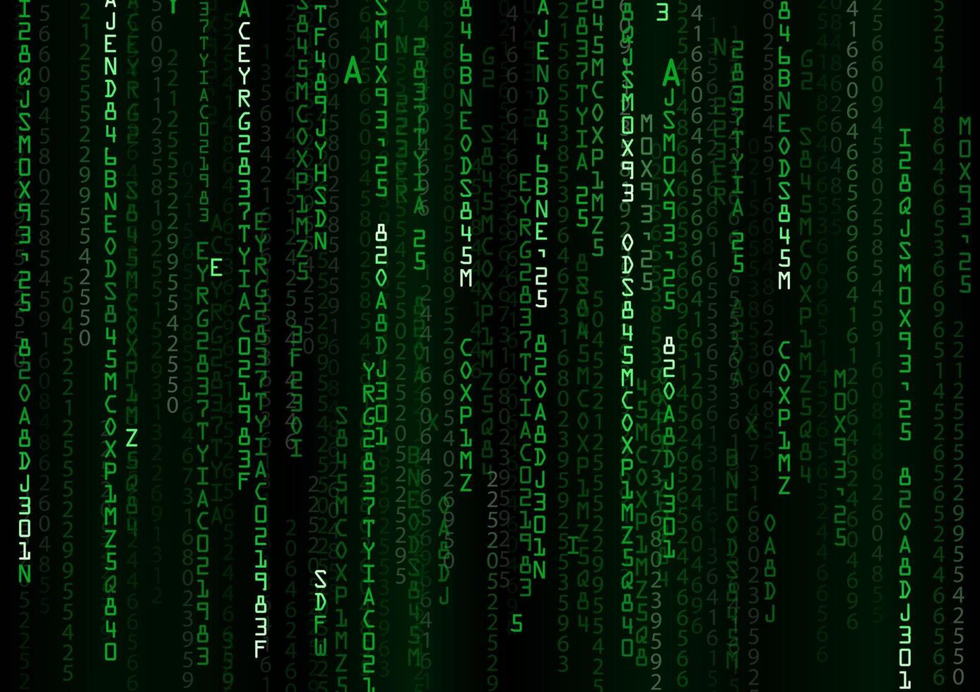 Technologie binärer Hintergrund. Binär auf grünem Hintergrund vektor