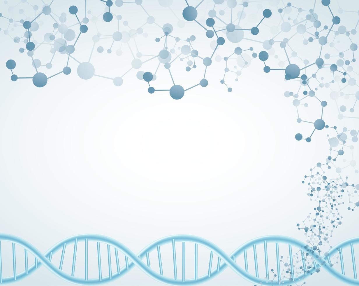 wissenschaft auf isoliertem hintergrund mit dna-thema und molekular vektor