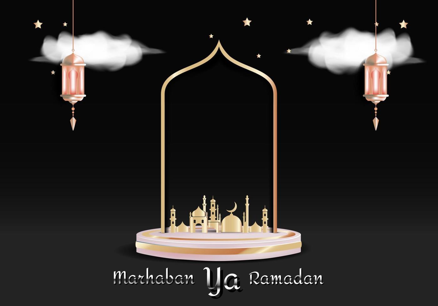 dekorative gegenstände im islam. vektorornamente für den monat ramadan oder eid al-fitr. Vektor-Illustration. vektor