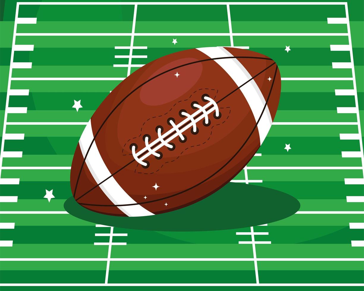 American-Football-Ballon im Camp vektor