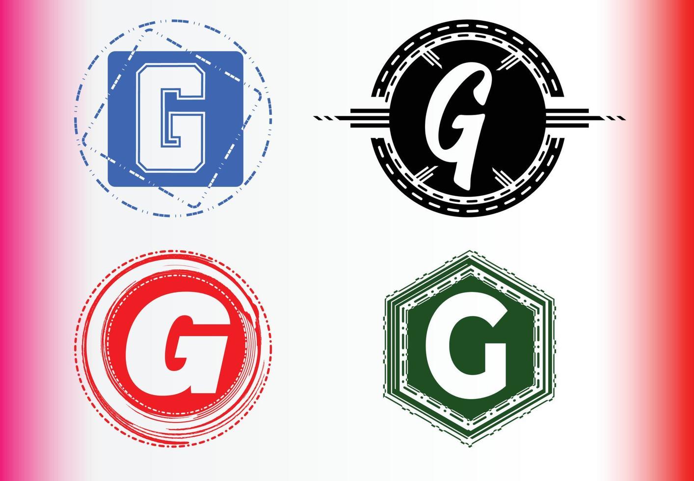 Letterg-Logo und Icon-Design-Vorlagenbündel vektor