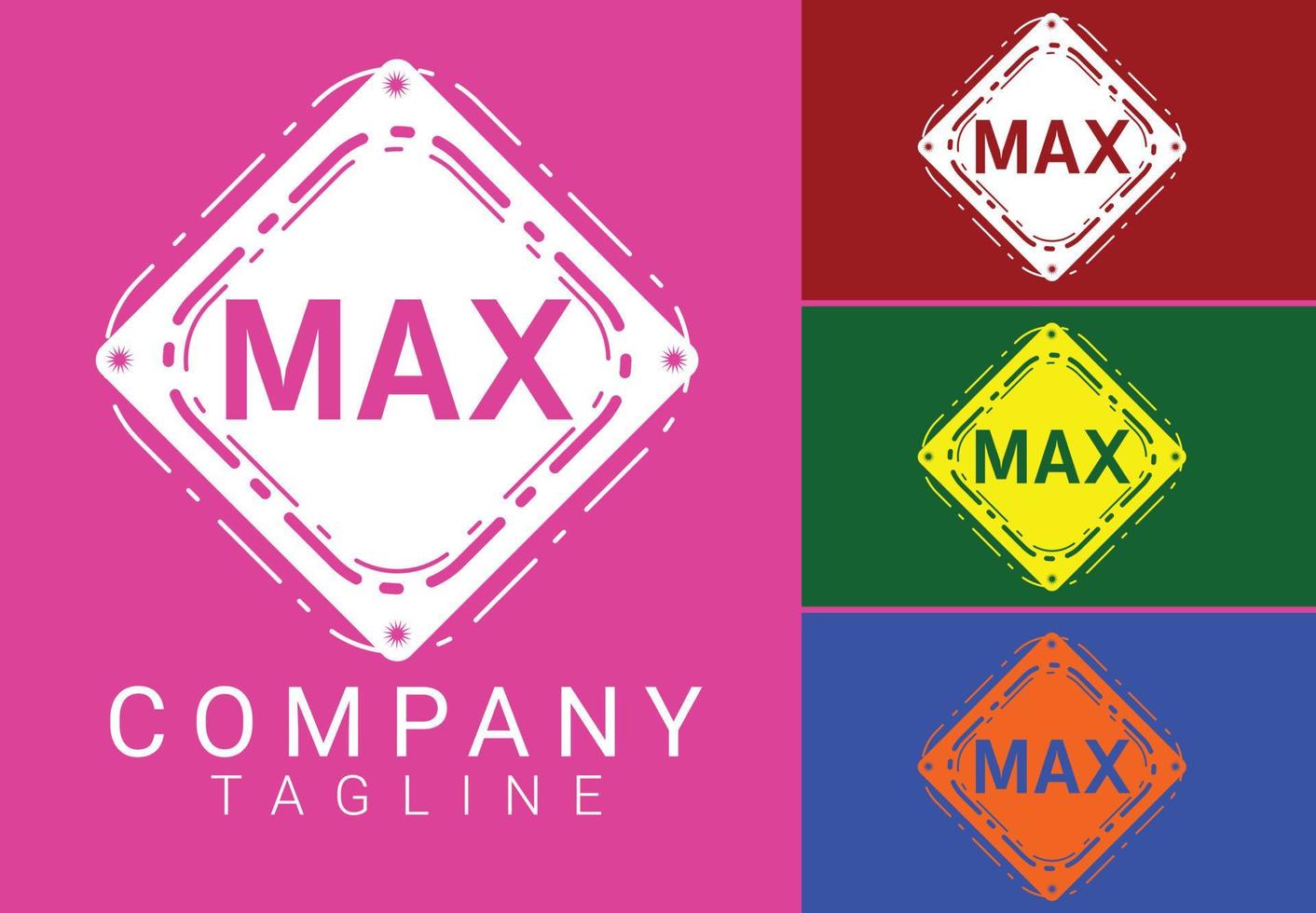 max brief neues logo und symboldesign vektor